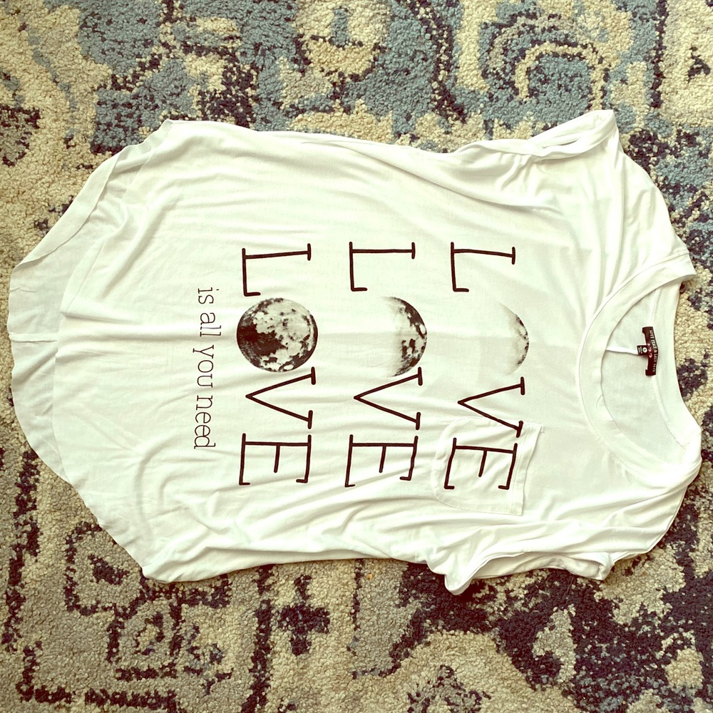 Moon phases white shirt
